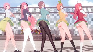 五等分の花嫁五姐妹！丰乳肥臀齐上阵，嫩穴狂舔轮流爆插，五P内射淫荡极乐！